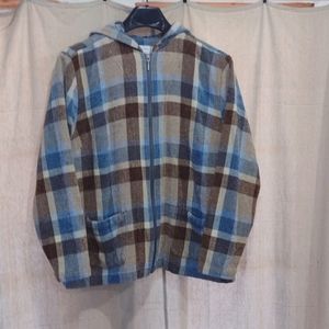 CJ BANKS Plaid Zippered Jacket, 1X